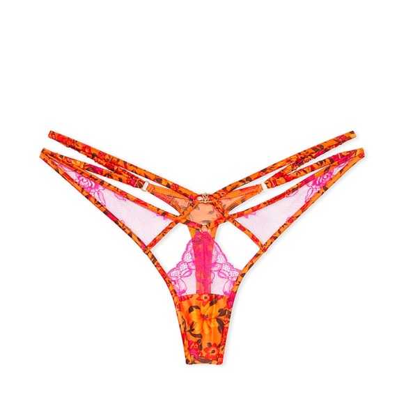 Victoria’s Secret 3PC VERY SEXY Satin Floral Bra Panty Garter Flaming Hot 🔥🔥🔥 - Picture 9 of 10